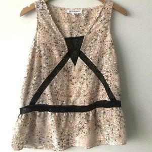BCBGENERATION FLORAL TOP / PALE PINK / SIZE S